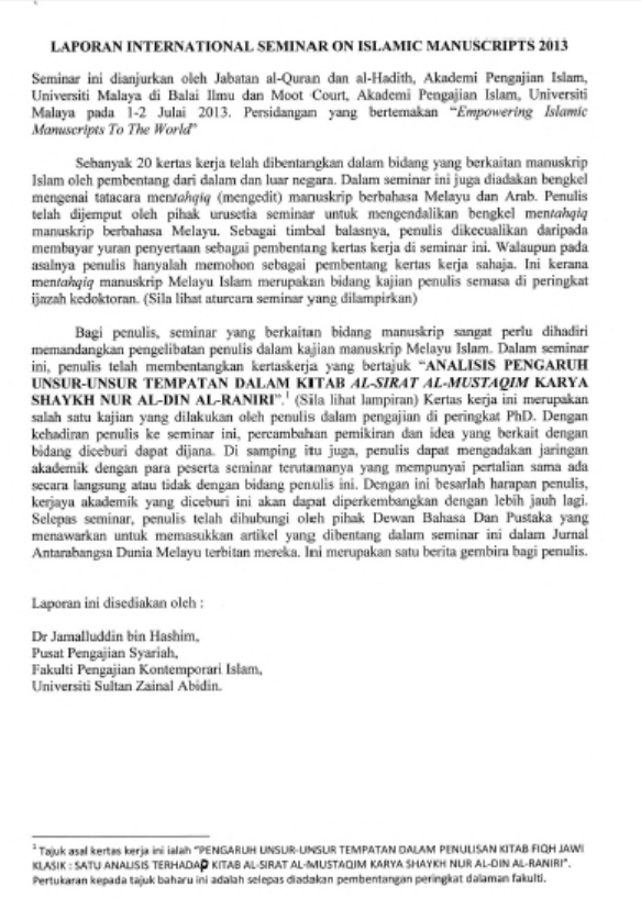Cover of Analisis pengaruh unsur-unsur tempatan dalam kitab Al-Sirat Al-Mustaqim Karya Shaykh Nur Al-Din Al-Raniri